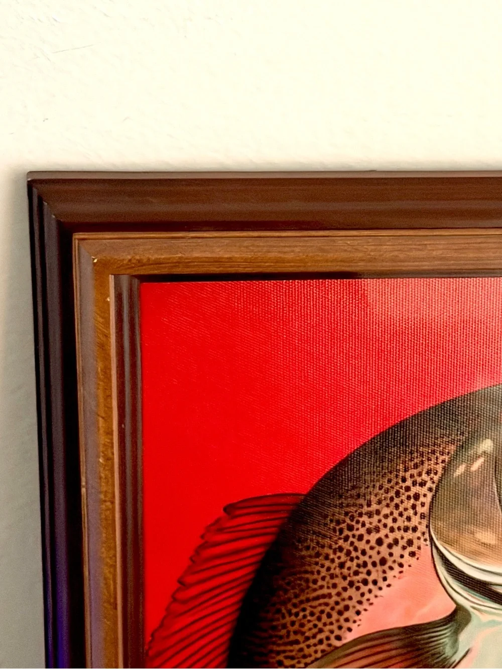 Trout Fish Smoking a Cigarette Vintage Style Canvas Wall Art Print Framed